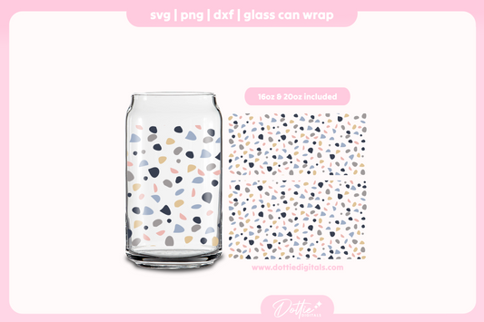 Terrazzo 16oz & 20oz Libbey Glass Can Bundle SVG PNG