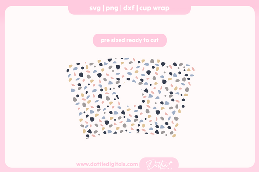 Terrazzo Pattern Tiles 24oz Starbucks Cold Cup SVG PNG