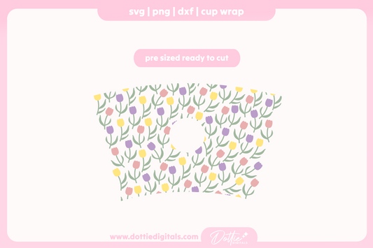 Tulips 24oz Starbucks Cold Cup SVG PNG