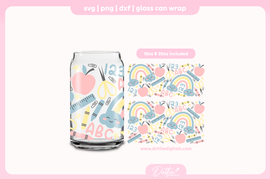 School Teacher 16oz & 20oz Libbey Glass Can Bundle SVG PNG