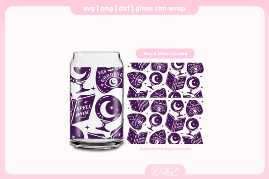 Witchy Vibes 16oz & 20oz Libbey Glass Can Bundle SVG PNG
