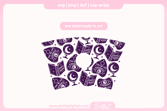 Witchy Vibes Halloween 24oz Starbucks Cold Cup SVG PNG
