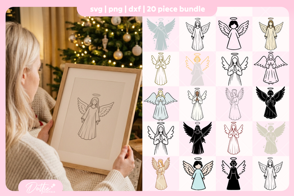 Angels Bundle 20 SVGs PNGs