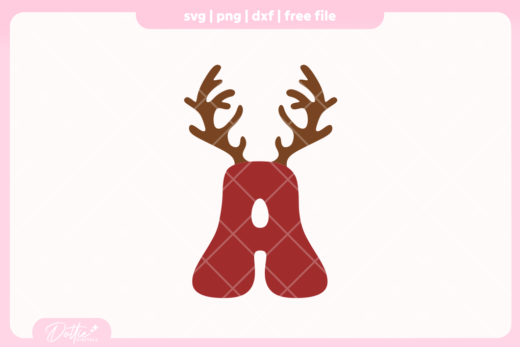 Antler Alphabet FREE SVG PNG Craft File