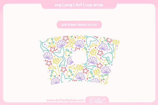 Mermaid 24oz Starbucks Cold Cup SVG PNG