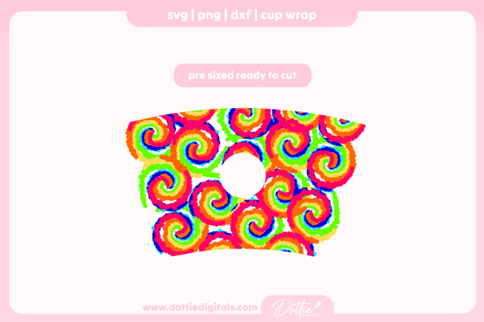 Tie Dye Design 24oz Starbucks Cold Cup SVG PNG
