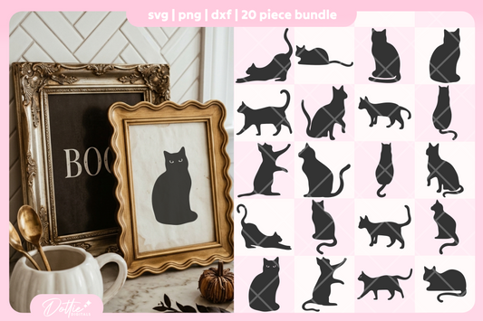 Black Cats FREE SVG PNG Craft File