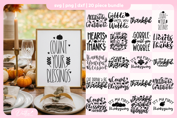 Black Quotes Bundle 20 SVGs PNGs