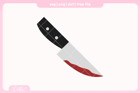 Bloody Knife FREE SVG PNG Craft File