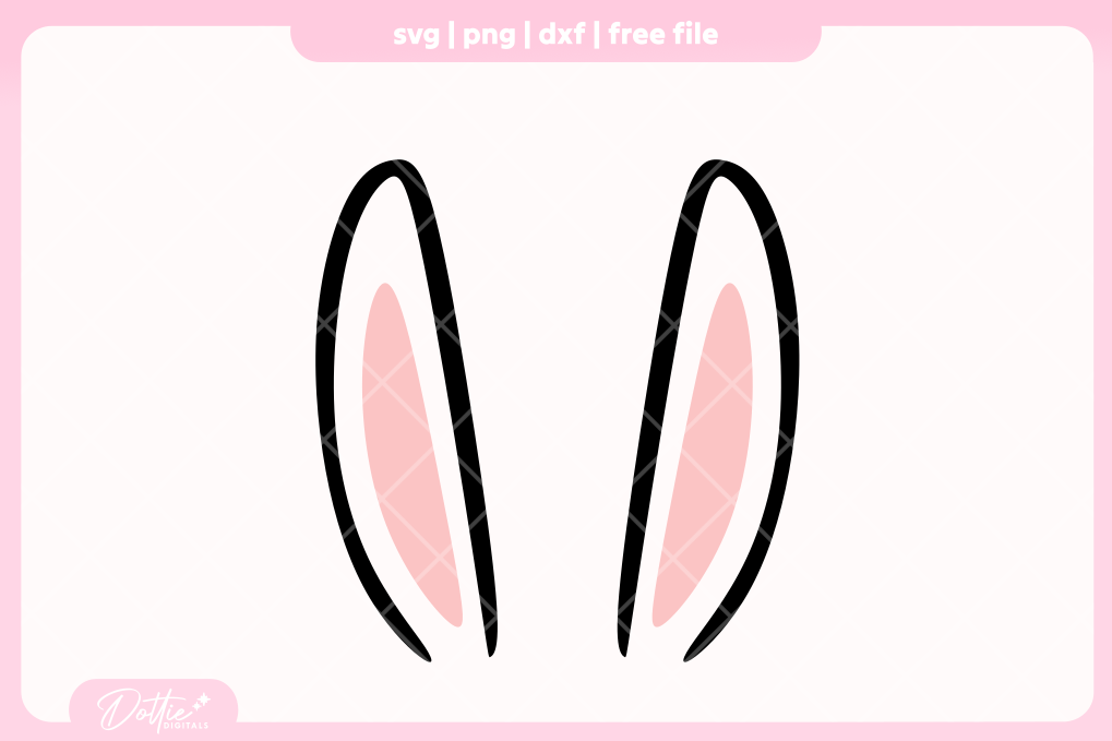 Bunny Ears FREE SVG PNG Craft File