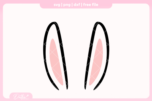 Bunny Ears FREE SVG PNG Craft File