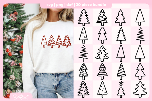 Christmas Trees Bundle 20 SVGs PNGs