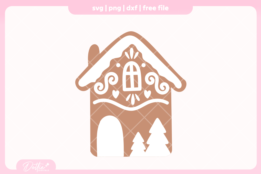 Gingerbread House FREE SVG PNG Craft File