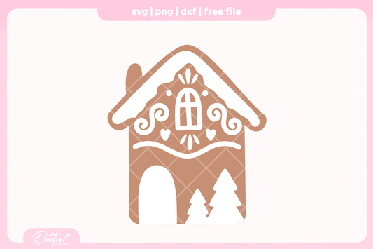Gingerbread House FREE SVG PNG Craft File