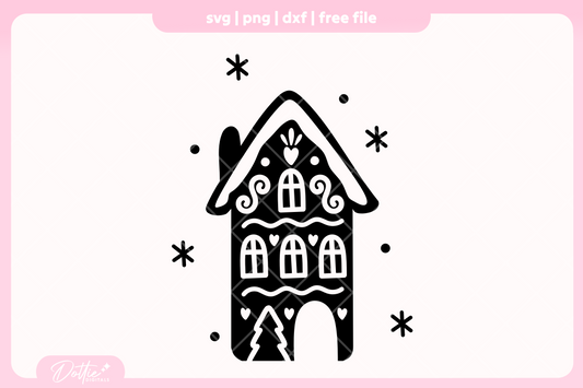 Gingerbread House FREE SVG PNG Craft File