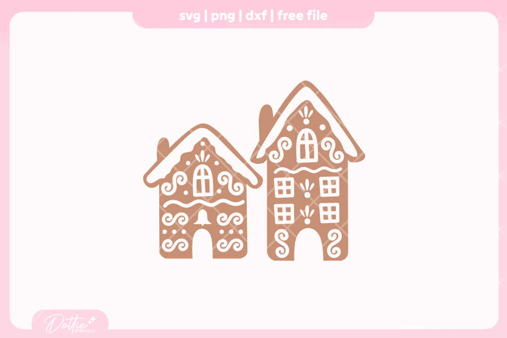Gingerbread House FREE SVG PNG Craft File