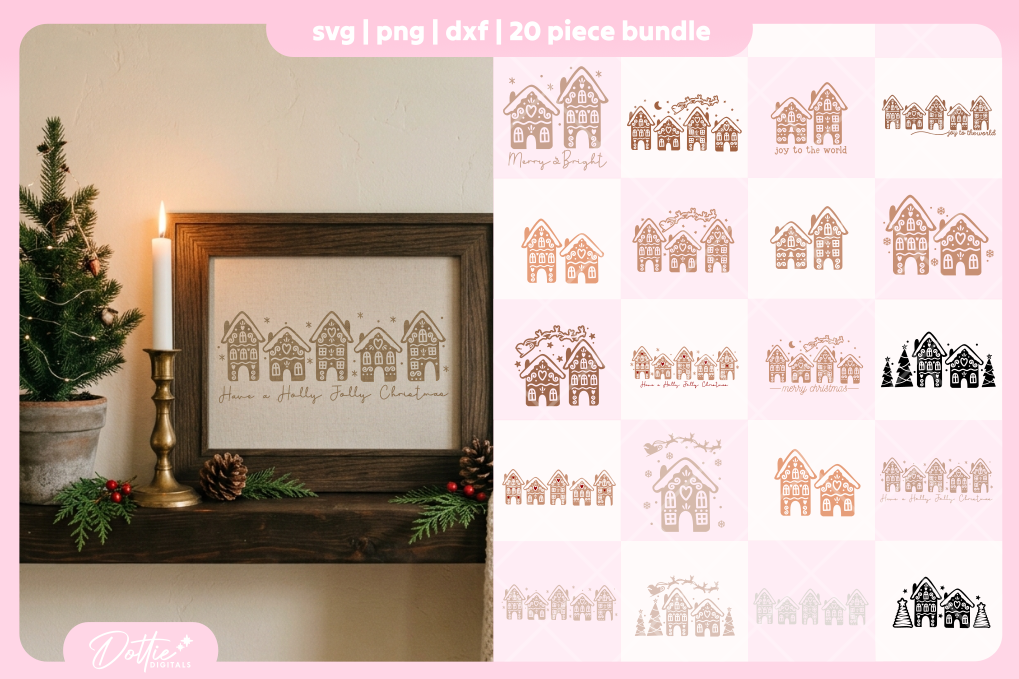 Gingerbread House FREE SVG PNG Craft File