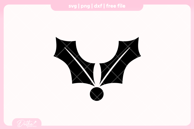 Holly + Mistletoe FREE SVG PNG Craft File