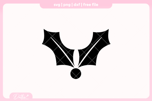 Holly + Mistletoe FREE SVG PNG Craft File