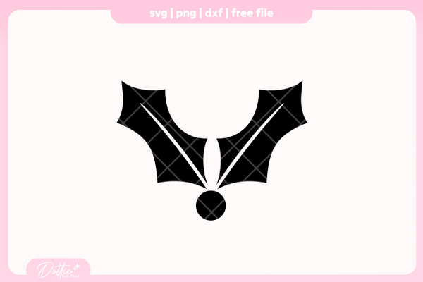 Holly + Mistletoe FREE SVG PNG Craft File