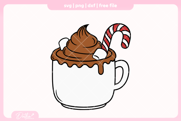 Hot Chocolate FREE SVG PNG Craft File