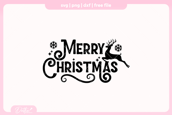 Merry Christmas FREE SVG PNG Craft File