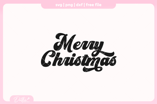 Merry Christmas FREE SVG PNG Craft File