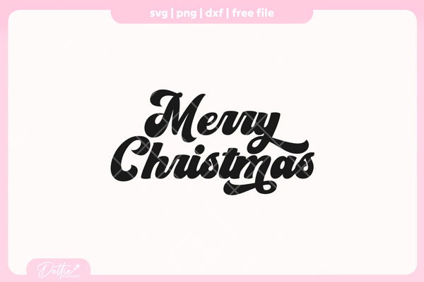 Merry Christmas FREE SVG PNG Craft File