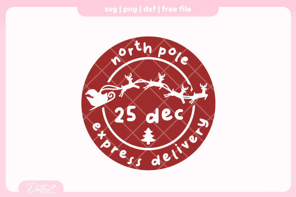 North Pole Stamps FREE SVG PNG Craft File