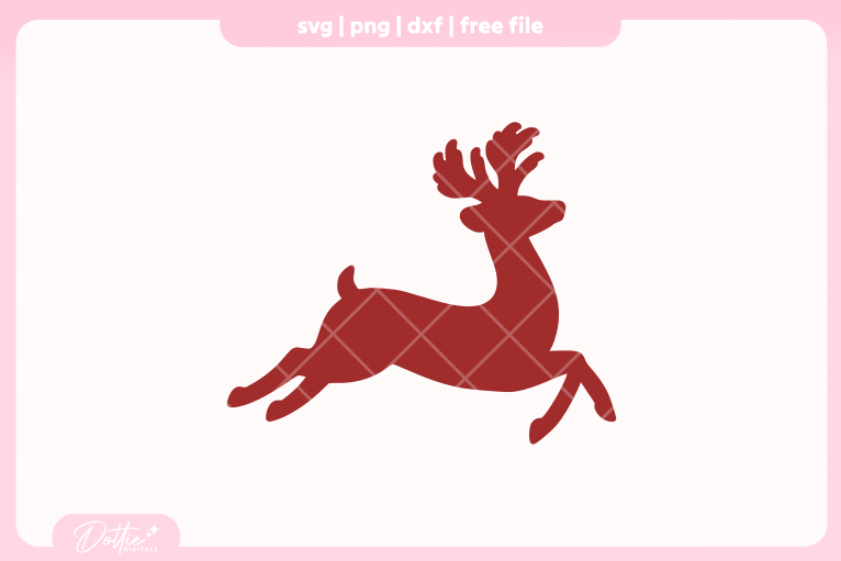 Reindeers FREE SVG PNG Craft File