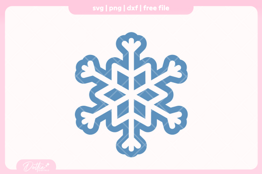 Snowflake FREE SVG PNG Craft File