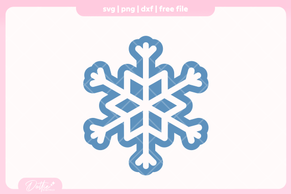 Snowflake FREE SVG PNG Craft File