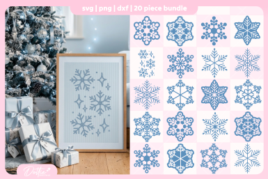 Snowflakes FREE SVG PNG Craft File