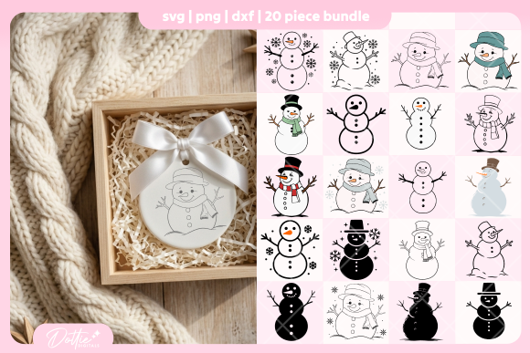 Snowmen FREE SVG PNG Craft File