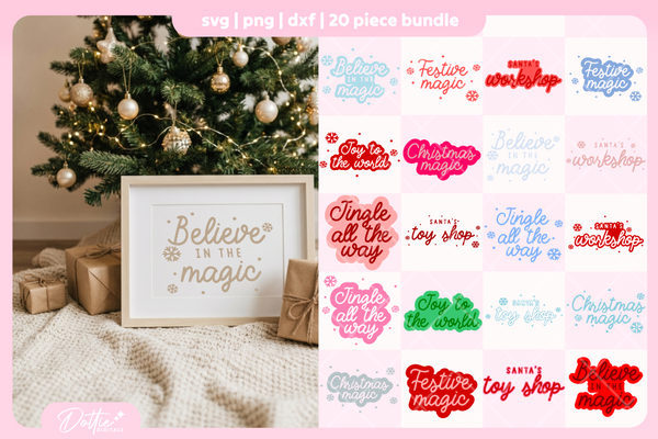 Winter Quotes Bundle 20 SVGs PNGs