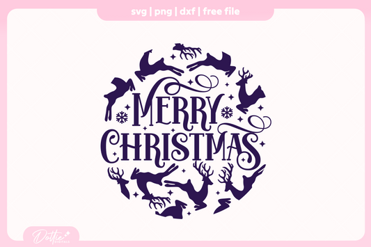 Festive Circle Frames FREE SVG PNG Craft File