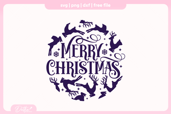 Festive Circle Frames FREE SVG PNG Craft File