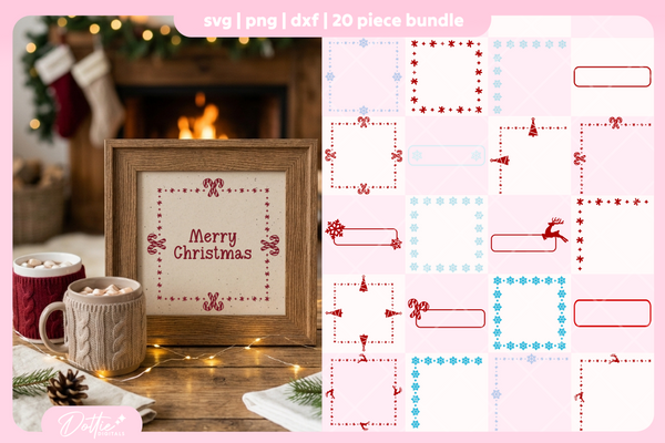 Festive Frames Bundle 20 SVGs PNGs