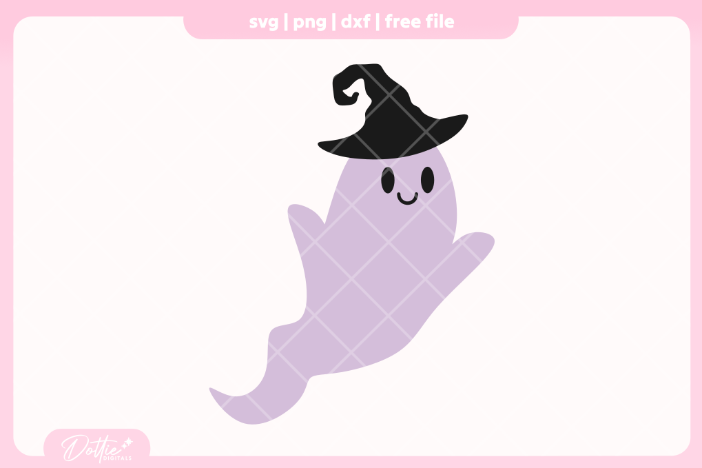 Witchy Ghost FREE SVG PNG Craft File