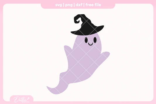 Witchy Ghost FREE SVG PNG Craft File
