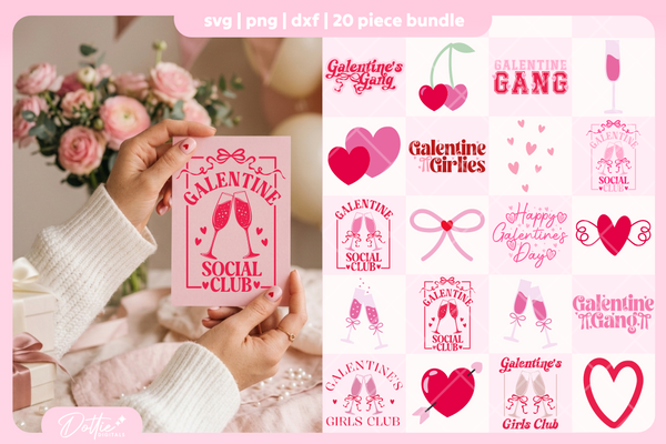 Galentine's Day Bundle 20 SVGs PNGs