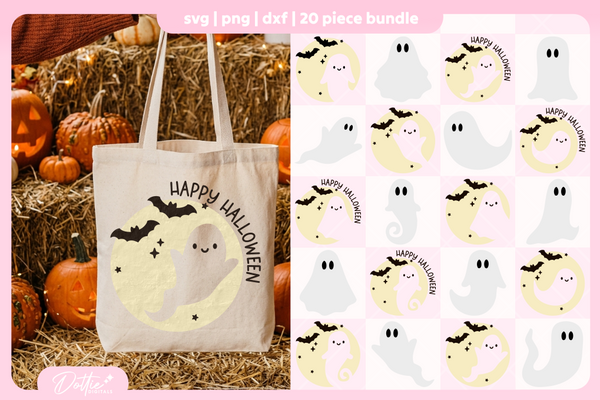 Ghosts Bundle 20 SVGs PNGs