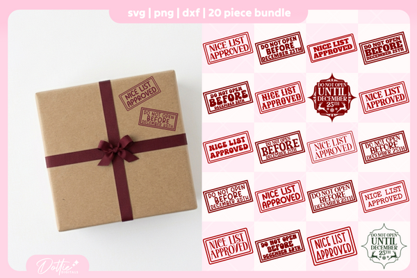 Gift Stamps Bundle 20 SVGs PNGs
