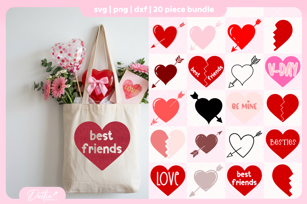 Hearts FREE SVG PNG Craft File