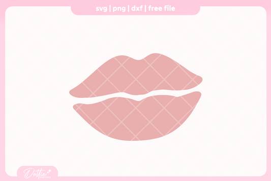 Lipstick Kisses FREE SVG PNG Craft File