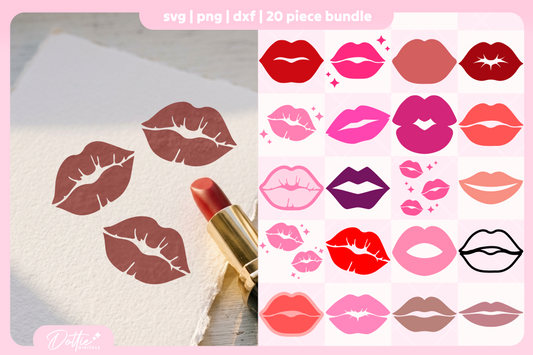 Lips Bundle 20 SVGs PNGs