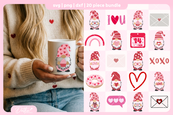 Love Gonks Bundle 20 SVGs PNGs