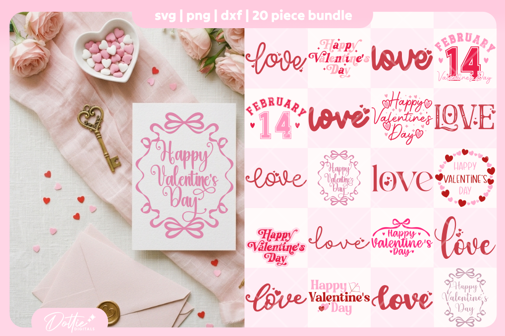 Love Quotes Bundle 20 SVGs PNGs