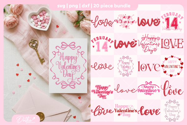 Love Quotes Bundle 20 SVGs PNGs