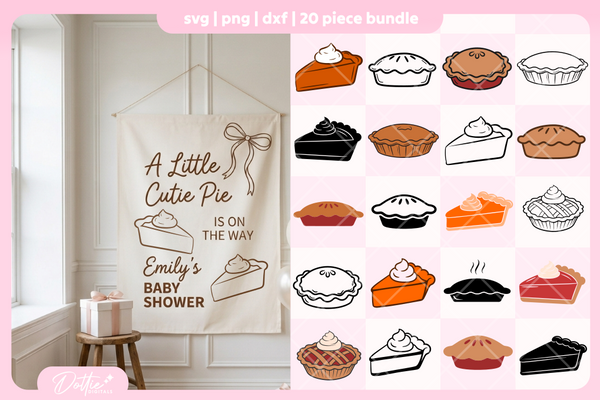 Pies Bundle 20 SVGs PNGs